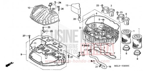 AIR CLEANER (CBR1000RR4/5) CBR1000RR5 de 2005